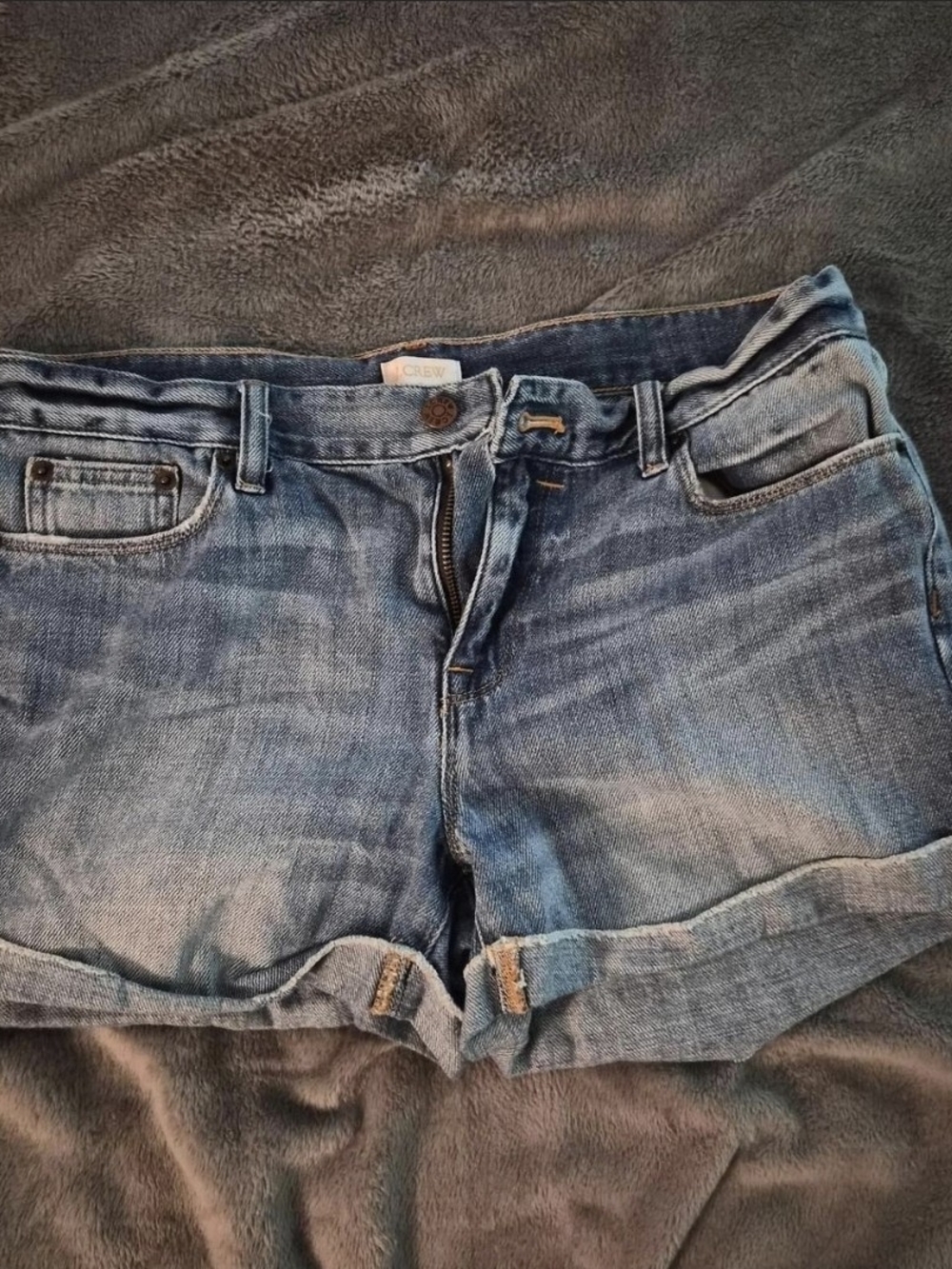 J. Crew Women’s Mid Wash Denim Shorts - Blue